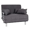 Miniatyrbillede 1 af 6: Sovesofa, sovesofabænk, ekstra soveplads, afslapningsområde, soveoverflade 97x186 cm, mørkegråt stof 04_0006260 Grå