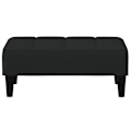 Miniatyrbillede 2 af 6: Reposebensstol 77 x 55 x 31 cm i sort velur DEC030522 Svart
