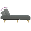 Miniatyrbild 5 av 6: Meridienne chaise longue för inomhus tre positioner konvertibla i grått tyg DEC026181 Grå