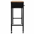 Miniatyrbillede 4 af 6: Functional and stylish entry console table on wheels with drawers 100x33,5x80 cm MDF wood and steel DEC032055 kastanj