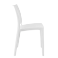 Miniatyrbillede 3 af 4: Hvid plast have stol med enkelt design, stabelbar
