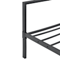 Miniatyrbillede 3 af 4: Sengestel i metal med metal latten dobbeltseng 140 ved 200 mat sort