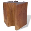 Miniatyrbild 4 av 6: Taburett med support för växter 30 x 30 x 40 cm i massivt brunt teakträ DEC026334 kastanj