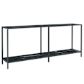 Miniatyrbillede 1 af 6: Konsolbord, praktisk til en organiseret entre 180 x 35 x 75,5 cm, hærdet glas og sort stål DEC032128 Svart