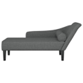 Miniatyrbild 2 av 6: Meridienne chaise longue soffa för inomhusbruk med mörkgråa tygkuddar DEC026079 Grå