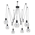 Miniatyrbillede 1 af 4: Pendentif lampe HWC-H85, hængende lampe i industriel metal, justerbar højde sort ~ 7 ved gradades-lamper