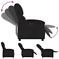 Miniatyrbillede 6 af 6: Fauteuil relax TV med elektrisk tiltfunktion meget komfortabel i sort stof DEC028491 Svart