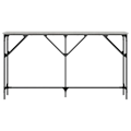 Miniatyrbillede 2 af 6: Konsolbord 140 x 23 x 75 cm i grå ingeniørtræ og metal DEC032215 kastanj