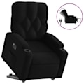 Miniatyrbillede 2 af 6: Fauteuil relax TV med elektrisk løftefunktion meget komfortabel i sort stof DEC028493 Svart