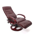 Miniatyrbillede 4 af 5: Lænestol med afslapningsfunktion og massage i 8 punkter, 3 intensitetsniveauer i kremfarvet læder 04_0006380 Grädde