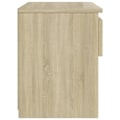 Pikkukuva 4 / 6: 2 kpl yöpöytiä, joissa on laatikko ja avoin lokero, 40 x 30 x 39 cm, lastulevy, tammen värinen DEC035228 Grön