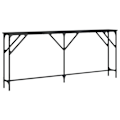 Miniatyrbillede 4 af 6: Funktionsdygtig konsolbord og stil 180 x 23 x 75 cm sort ingeniørtræ og metal DEC032123 kastanj