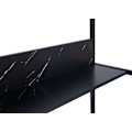 Miniatyrbild 4 av 5: Skrivbord med dator, bakvägg under bordsskivan, metall MDF 120 x 60 cm, svart marmorutseende 04_0006060 Metall