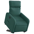 Miniatyrbillede 1 af 6: Fauteuil relax TV med komfortabel polstring, elektrisk løftfunktion i mørkegrøn stof DEC028214 Guld