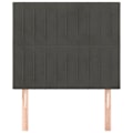 Miniatyrbillede 2 af 6: Hovedgærde - Klassisk - 100x5x78/88 cm - Mørkegrå velour - Elegant og komfortabel Mörkgrå