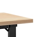 Miniatyrbillede 5 af 6: Rektangulært industrielt sofabord 90 x 40 x 45,5 cm i fyrretræ og stål DEC036252 kastanj