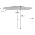 Miniatyrbillede 2 af 4: Havemøbelparasol 2 x 3m rektangulær hældbar polyester/aluminium 4,5kg antracit