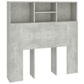 Miniatyrbillede 1 af 5: Hovedgærde med opbevaring, sengeaccessoires, natbord, hylde 100 x 19 x 103,5 MDF grå Grå