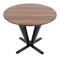 Miniatyrbillede 5 af 6: Bistrobord spisebord i træ og HPL, diameter 92 cm, udseende som sheshammel. 04_0008527 kastanj