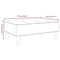 Miniatyrbillede 6 af 6: Reposebensstol 77 x 55 x 31 cm i sort velur DEC030522 Svart