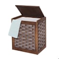 Miniatyrbillede 3 af 4: Fleksibel tøjkurv i massiv træ med shabby look 61 x 51 x 35 brun