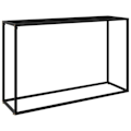 Miniatyrbillede 1 af 6: Moderne entréekonsol møbel, sidebord 120 x 35 x 75 cm, sort hærdet glas og stål DEC032107 Svart