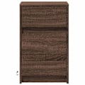 Pikkukuva 3 / 6: Yöpuuseinä LED-valolla ja 3 laatikolla 38 x 34 x 61 cm ruskeasta puuinsinööristä DEC032799 kastanj