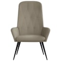 Miniatyrbillede 2 af 6: Lounge stol sofa værelse moderne design i lyst gråt velour DEC026678 Grå