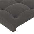 Miniatyrbillede 3 af 4: Hovedgærde - Klassisk - 80x5x78/88 cm - Mørkegrå fløjl - Elegant design - Stabile træben Mörkgrå