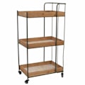 Miniatyrbillede 1 af 2: Servicerulle borde barbord med 3 hylder i brun/sort MED05140