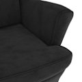 Miniatyrbillede 5 af 6: Design og moderne lounge stol ekstra komfort i sort fløjl DEC028660 Svart