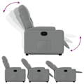 Miniatyrbillede 6 af 6: Lænestol med komfortabel polstring, TV-recliner med elektrisk løftefunktion i lys grå stof DEC027908 Grå