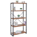 Miniatyrbillede 2 af 5: Bibliotek reol til opbevaring dekoration stue 165x80cm 5 niveauer udseende af vild eg 04_0001325 Guld