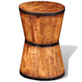 Miniatyrbillede 3 af 6: Taburet til at støtte planter 30 x 30 x 45 cm i rå mango træ DEC026375 kastanj