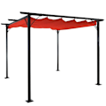Pikkukuva 1 / 4: Pergola puutarhapaviljonki vakaa rakenne 6 + avattava katto 3 x 3m Terraçotta