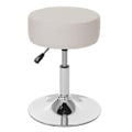 Miniatyrbillede 2 af 6: Sæt af 2 drejbare og højderegulerbare taburetter Ø 35cm i creme PVC 04_0000504 Grädde