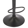 Miniatyrbillede 6 af 6: Barstol x1 drejbar justerbar højde sæde quiltet i grøn velour og sort metal 10_0005002 Metall