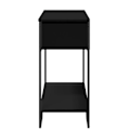 Miniatyrbillede 3 af 6: Moderne entrekonsol med opbevaringsplads 100 x 35 x 74,5 cm sort ingeniørtræ og metal DEC032076 kastanj