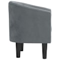 Miniatyrbillede 3 af 6: Lounge stol komfortabel sæde moderne design i mørkegrå fløjl tufted DEC026452 Grå