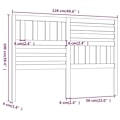 Pikkukuva 4 / 4: Sängynpääty lisävaruste makuuhuone huonekalu 126 x 4 x 100 massiivipine