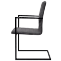 Pikkukuva 4 / 4: 4 kpl ruokailutilan "cantilever" -tuoleja, elegantti muotoilu, synteettinen harmaa
