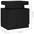 Pikkukuva 5 / 5: Yöpyöri kaksi laatikkoa 45 x 35 x 52 cm musta painelulevy DEC034531 Svart