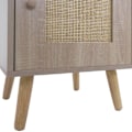 Miniatyrbillede 4 af 6: Aflastable, lavt bord, natbord, opbevaringsrum med skuffe, kubu rattan, MDF-look, eg 04_0008504 Flerfärgad