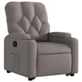 Miniatyrbillede 3 af 6: Fauteuil relax TV med behagelig polstring, elektrisk løft i taupe stof DEC028204 Guld