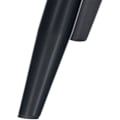 Miniatyrbillede 6 af 6: Spisestol x1 med dekorative firkantede syninger i sort velvet stof og sort metal 10_0002128 Metall