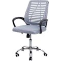 Miniatyrbillede 1 af 4: Ergonomisk kontorstol med hjul, netbetræk i grå stof