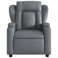 Miniatyrbillede 2 af 6: Fauteuil relax TV med komfortabel polstring og manuel hældningsfunktion i grå PVC DEC027978 Grå