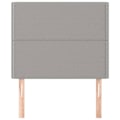 Pikkukuva 2 / 6: Sängynpääty lisävaruste makuuhuoneen huonekaluille 2 osaa 100 x 5 x 78/88 cm vaaleanharmaa kangas TDL0206451 Grå