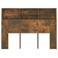 Pikkukuva 3 / 6: Pääty säilytyksellä, vuodevarusteet, yöpöytä, hylly 140 x 19 x 103,5 MDF ruskea kastanj