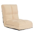 Miniatyrbillede 1 af 6: Gulvstol med afslapningsfunktion, justerbar ryg i 4 retninger, stålramme, beige velour 04_0006371 Beige